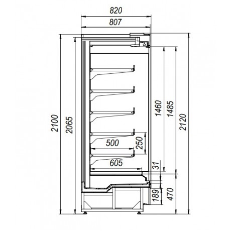 Холодильная витрина ВХСп-1,25 Купец CUBE/NEW